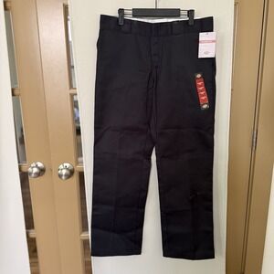 Dickies Womens 10R Black Mid Rise Straight Leg‎ Original Fit Work Pants Bottoms